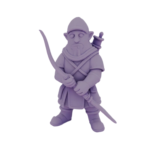 Medieval Dwarf Ranger Miniature STL - Guard