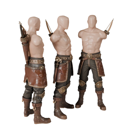 Fantasy ENEMY Ranger Character Model - Rigged