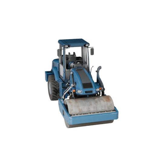 Road Roller 3D Model for Unity - Low Poly Game Asset