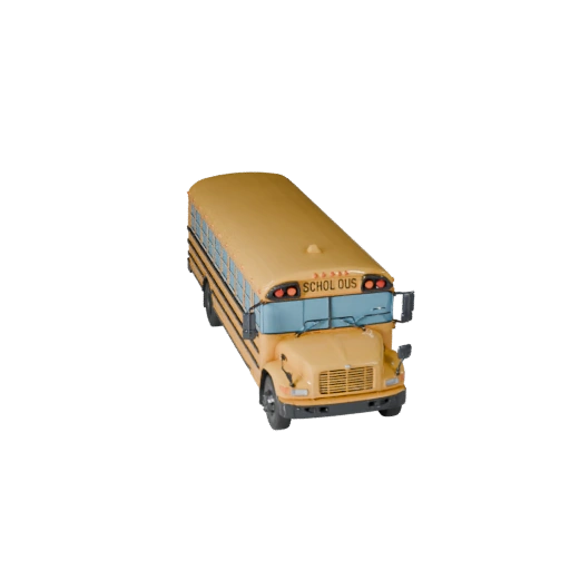 Spielbereiter Schulbus 3D-Modell für Echtzeitnutzung PBR-Asset