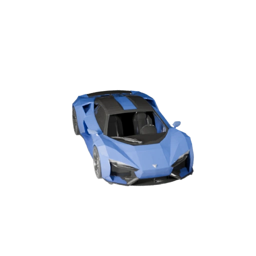 Modèle 3D Hypercar Low Poly pour Unity & Unreal PBR Asset