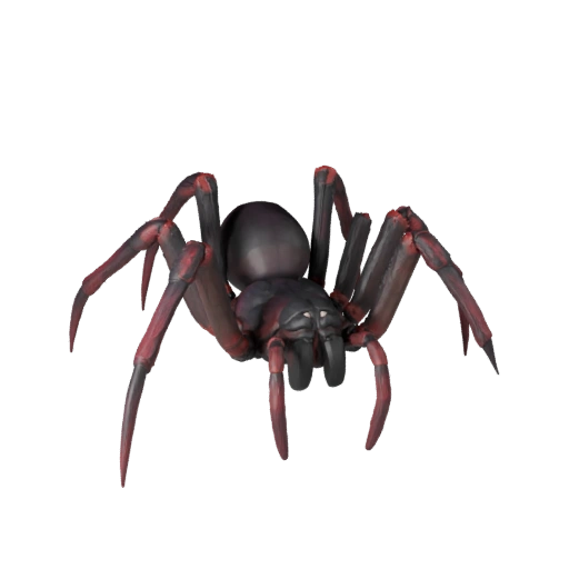 Schwarze Witwe Spinne 3D-Modell für Unity - Spielfertiges Asset, FBX