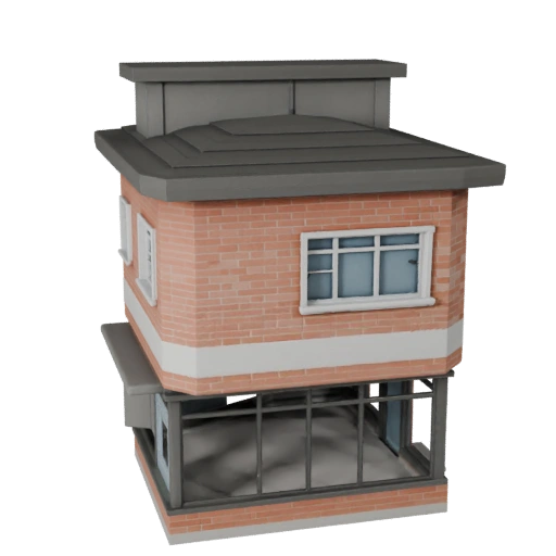 Low Poly Tiny House 3D Model for Realtime Games and VR