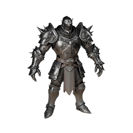 Realistic Armored Bard Character Model - Rigged