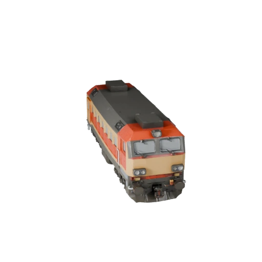 Low Poly Diesel Locomotive 3D Model for Unity & Unreal