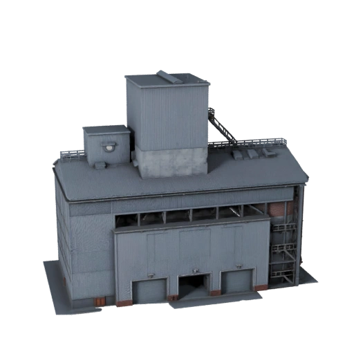 High Poly Grain Silo 3D Model for Archviz for Architecture