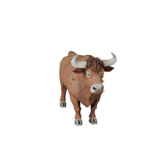 نموذج ثور منخفض المضلع ثلاثي الأبعاد - أصل لعبة Unity مع FBX | مجاني للاستخدام
