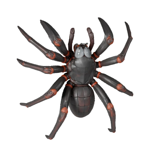 Realistische Schwarze Witwe Spinne 3D-Modell - Rigged PBR Asset für Spiele