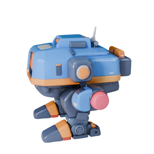 Transportador Mecánico Oruga 3D - Juego Estilizado Poligonal Bajo