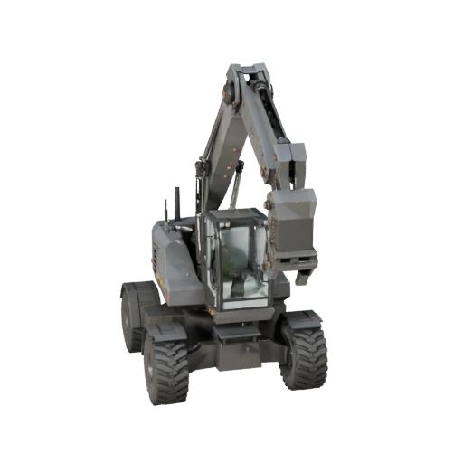 Telehandler 3D Model - Low Poly Game Ready PBR Asset