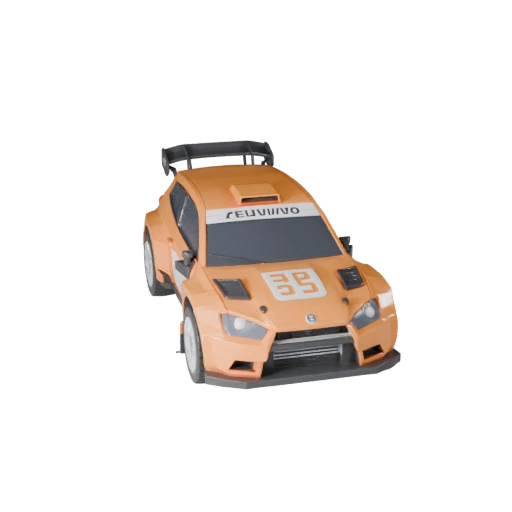 Hohe Poly Rallye-Auto 3D-Modell für Studio-Renderings PBR-Asset (Legacy)