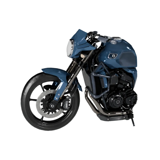 High Poly Adventure Motorcycle 3D Model for Studio