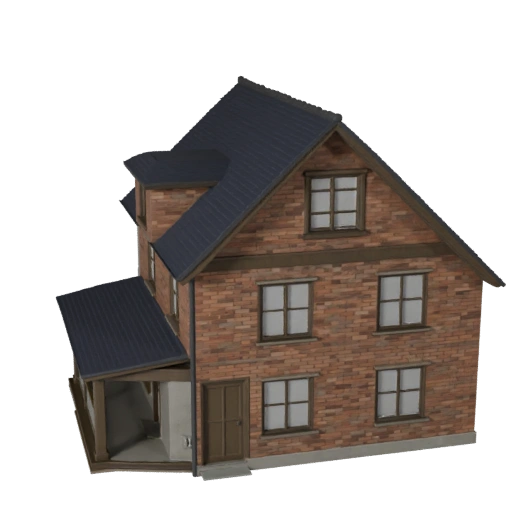 Mountain Cabin 3D Model for Unity - Game Asset for Architecture