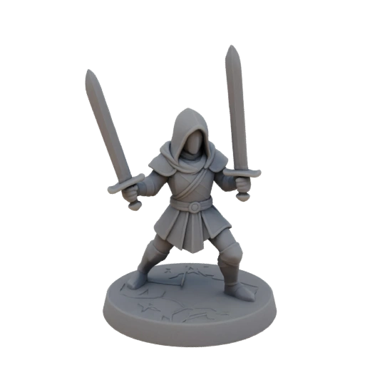 Mittelalterlicher Schurken-Miniatur STL - Aufladen