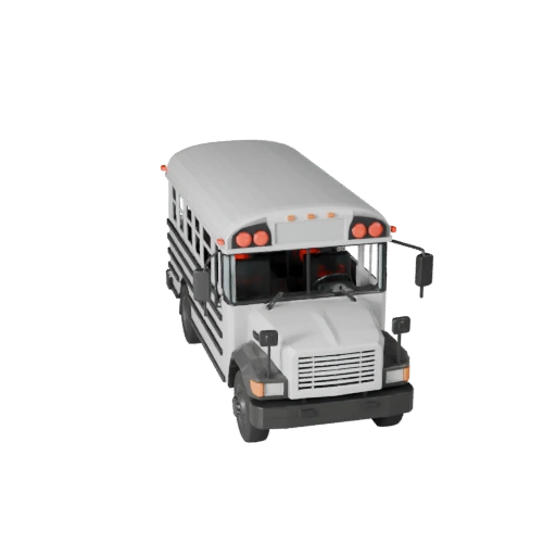 Low Poly Schulbus 3D-Modell für Unity & Unreal PBR Asset