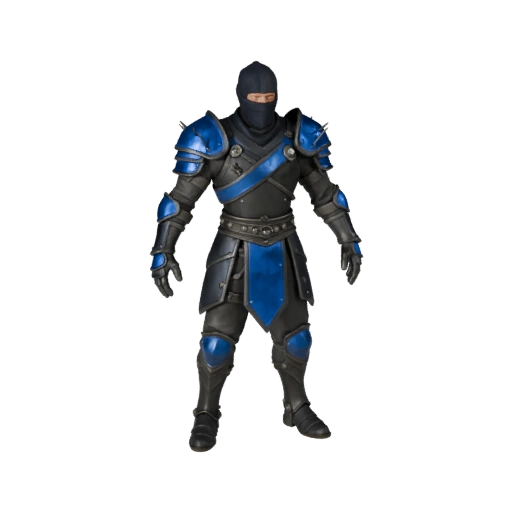 Modelo de Personaje Ninja Blindado Realista - Articulado