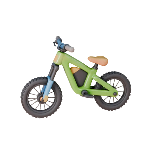 Cartoon Mountain Bike 3D Model - Stylized Game Asset