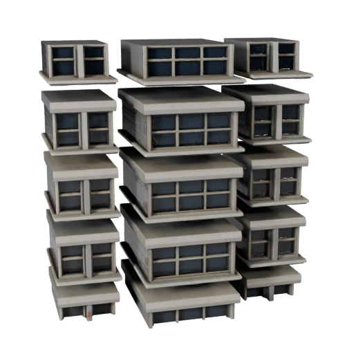Brick Facade 3D Model for Blender - Render Asset for Architecture