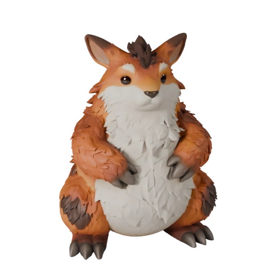 High Poly Kangaroo 3D Model - Detailed STL Asset for Printing