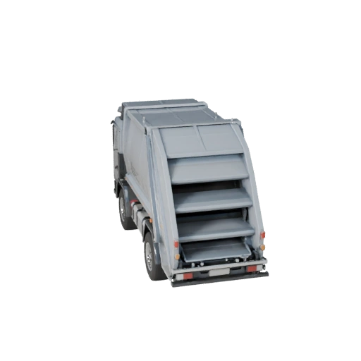 Low Poly Garbage Truck 3D Model for Unity & Unreal