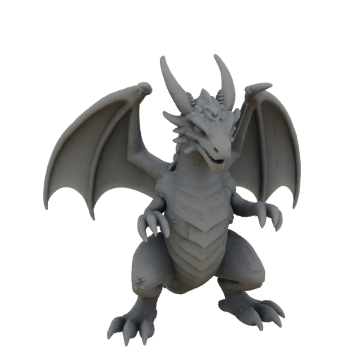 Dark Fantasy Cavern Dragon Boss Miniature STL