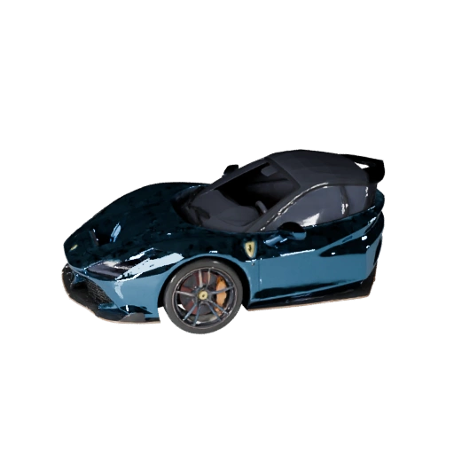 Superdeportivo inspirado en Ferrari 3D Model - Listo para Juegos Poligonal Bajo