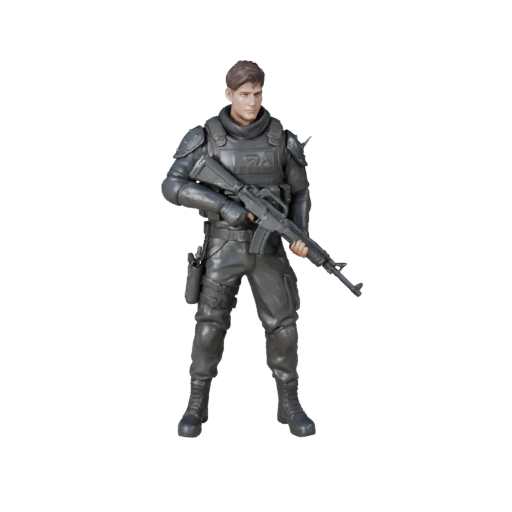 Modelo de Personaje Soldado PNJ de Asalto de Fantasía - Articulado