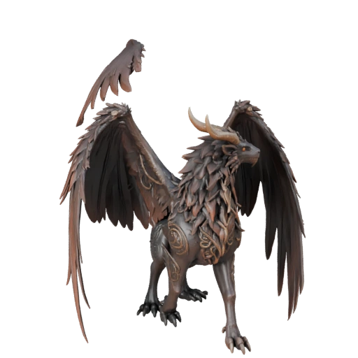 Modelo 3D de Grifo Realista - Activo PBR Rigged para Juegos | PBR