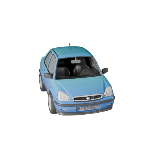 Modelo 3D de Hatchback de Caricatura para Activos de Juegos Estilizados PBR (Legacy)