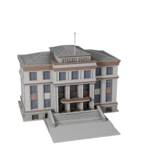 3D модель Ратуши для Blender - Рендер-ресурс для архитектуры