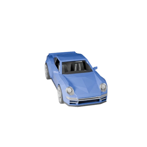 Modèle 3D de voiture concept low poly pour jeux Unity & Unreal (Legacy)