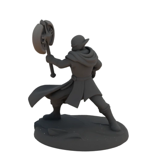 Fantasy Elfe Kleriker Miniatur STL - Ladehaltung