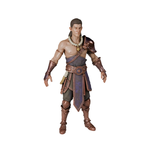 Realistic Bard 3D Character Model for Games Game Asset