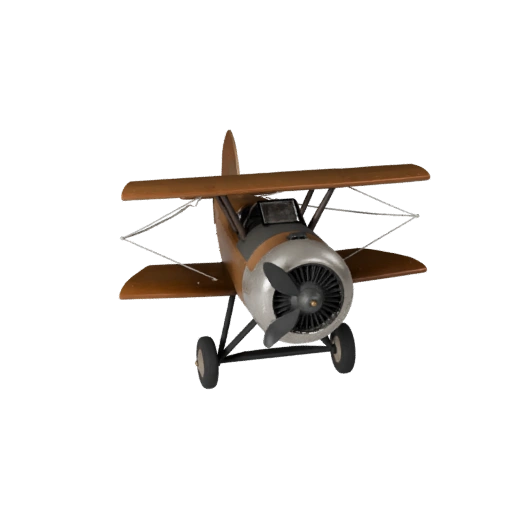 Vintage Biplane 3D Model for Unreal Engine - Game Ready