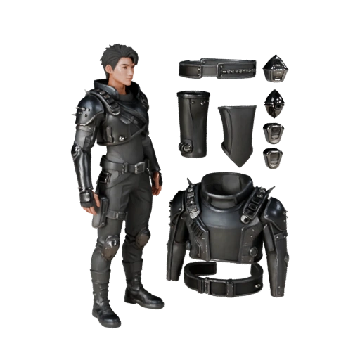 Post-Apocalyptic Command BOSS Survivor Character Model - Rigged