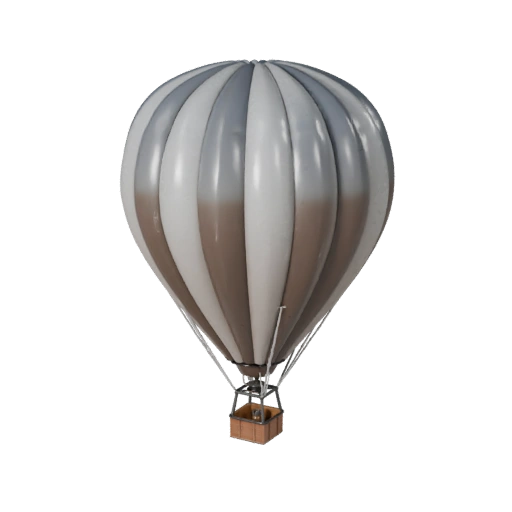 Game Ready Hot Air Balloon 3D Model for Realtime Use