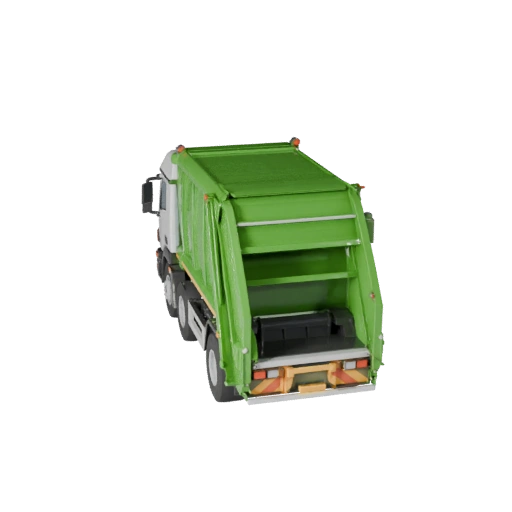 High Poly Garbage Truck 3D Model for Studio Renders (Legacy)
