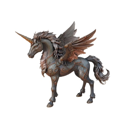 Modelo 3D de Unicórnio para Blender - Asset PBR com Texturas | PBR