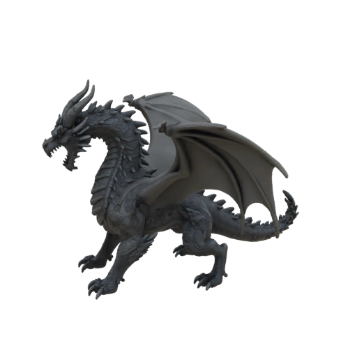 Dark Fantasy Ancient Dragon Boss Miniature STL