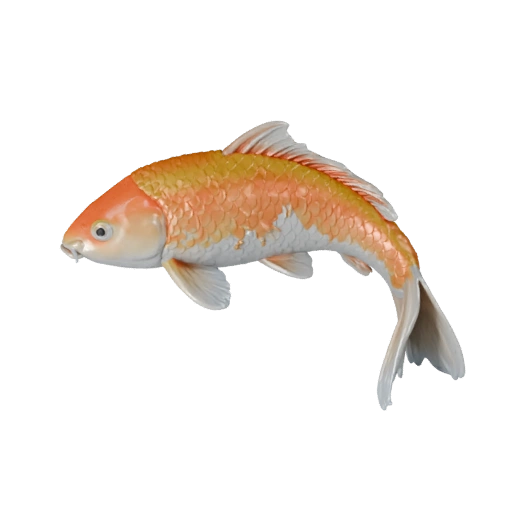 Modelo 3D de Peixe Koi de Alto Poligonagem - Ativo STL Detalhado para Impressão