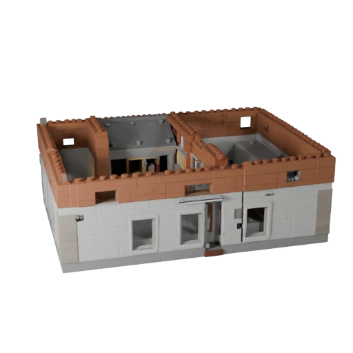 Printable City Block Kit STL 3D Model - Scale Asset
