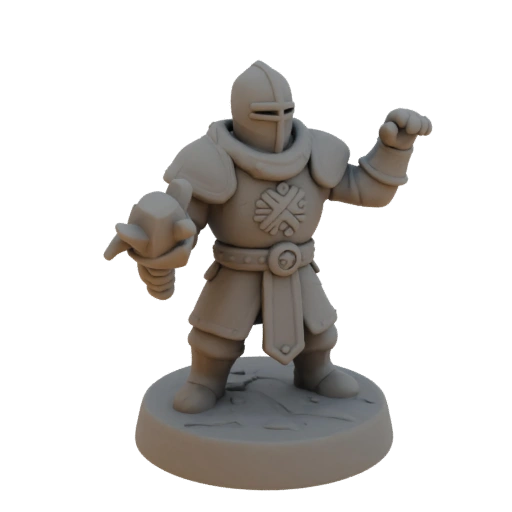 Medieval Fighter Miniature STL - Attack