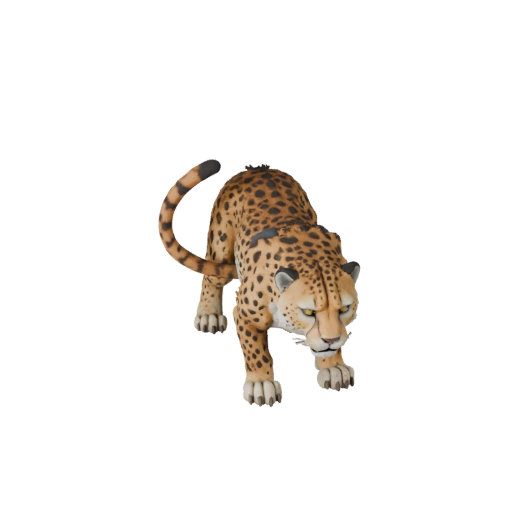 High Poly Cheetah 3D Model - Detailed STL Asset for Printing