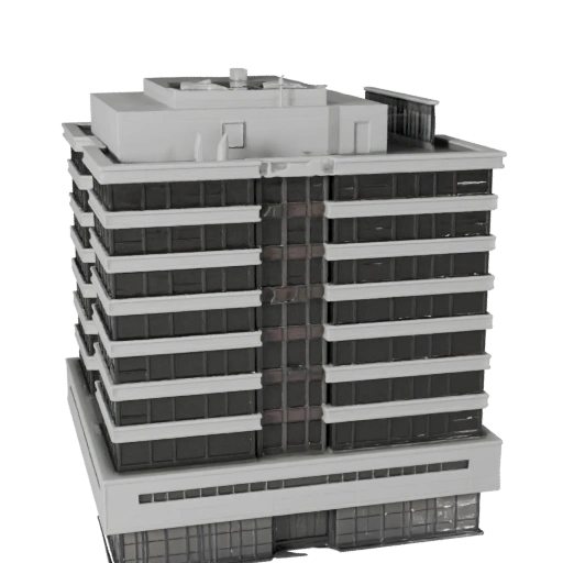 Modèle 3D de bureau de poste pour Unity - Ressource de jeu pour l'architecture