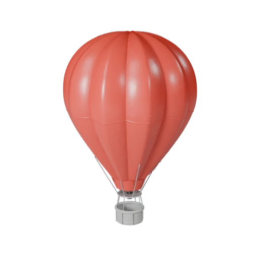 Printable Hot Air Balloon STL 3D Model for Collectibles &