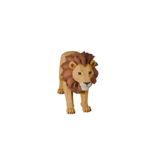 León Africano de Alto Poligonaje Modelo 3D - Recurso STL Detallado para Impresión