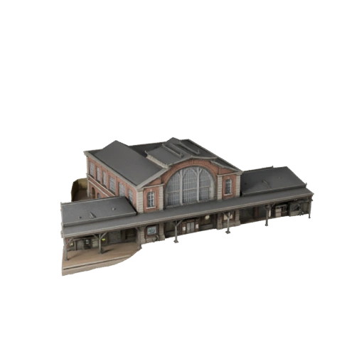 3D модель здания вокзала для Blender - Рендер-ресурс