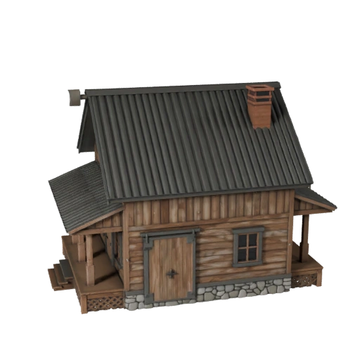 Low Poly Farmhouse 3D Model for Realtime Games and VR