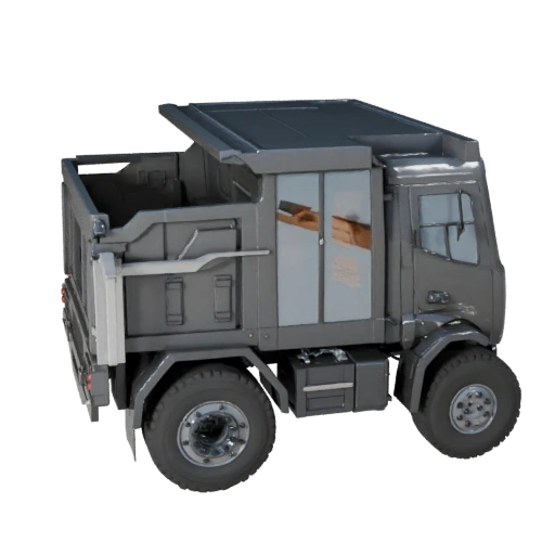 Caminhão Basculante Alto Poligonagem 3D para Renderizações de Estúdio - PBR