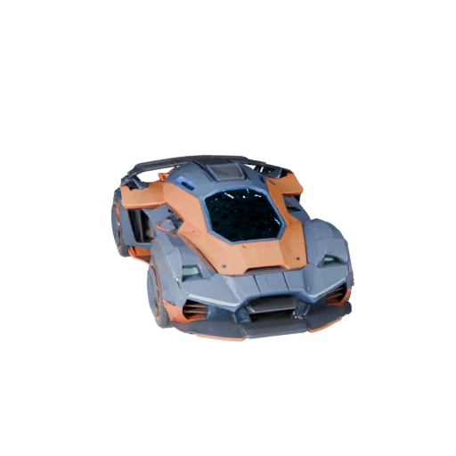 Auto volante 3D Model per Unity - Asset di gioco low poly